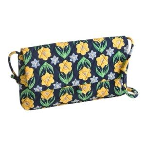 Vera Bradley Andover Shoulder Bag in Daffodils Navy Yellow